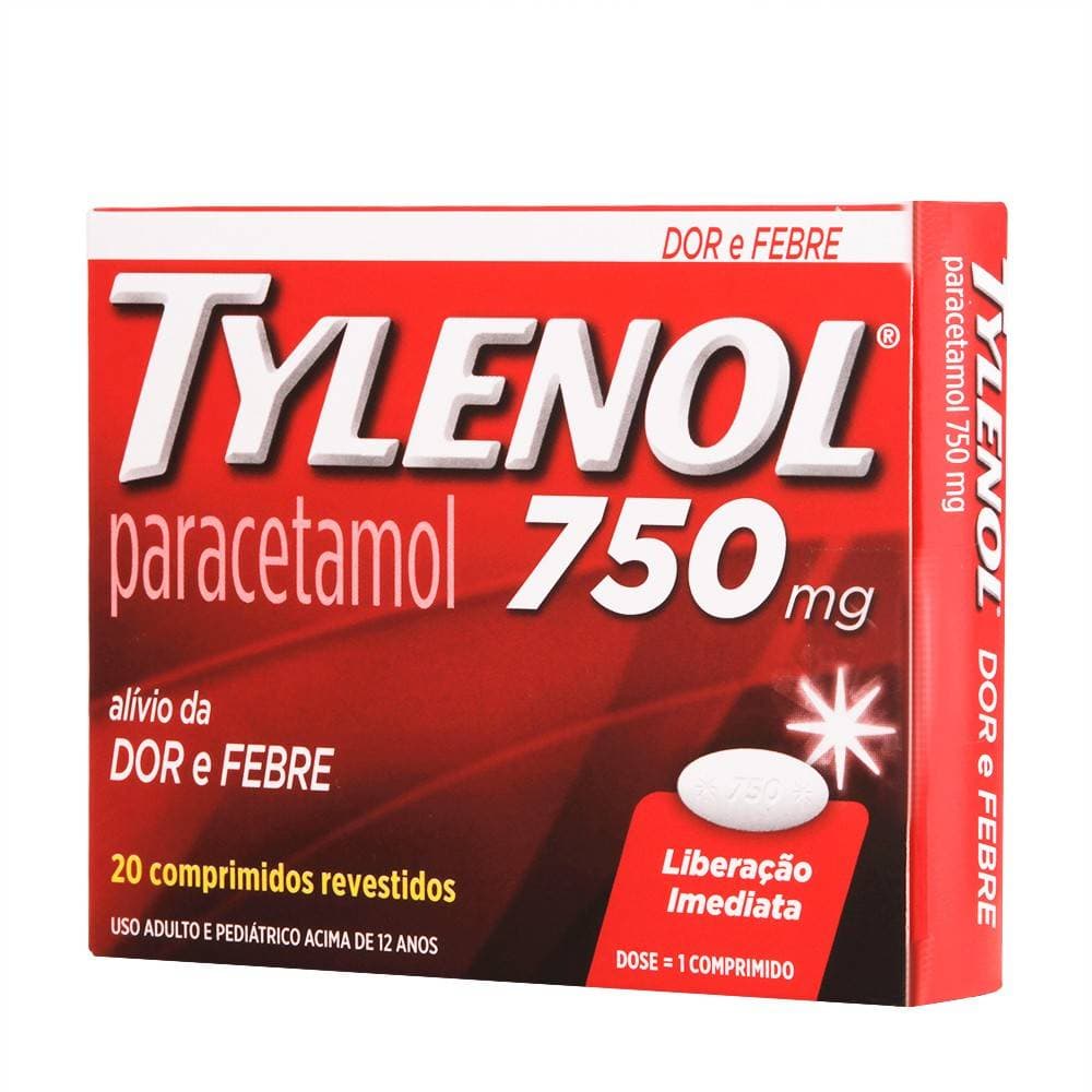 Tylenol 750mg 20 Comprimidos